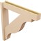 Ekena Millwork 6-in W x 34-in D x 34-in H Funston Block Rough Cedar Woodgrain TimberThane Outlooker, Primed Tan OUTUR060X34X34FST44RCPR - alternate 2